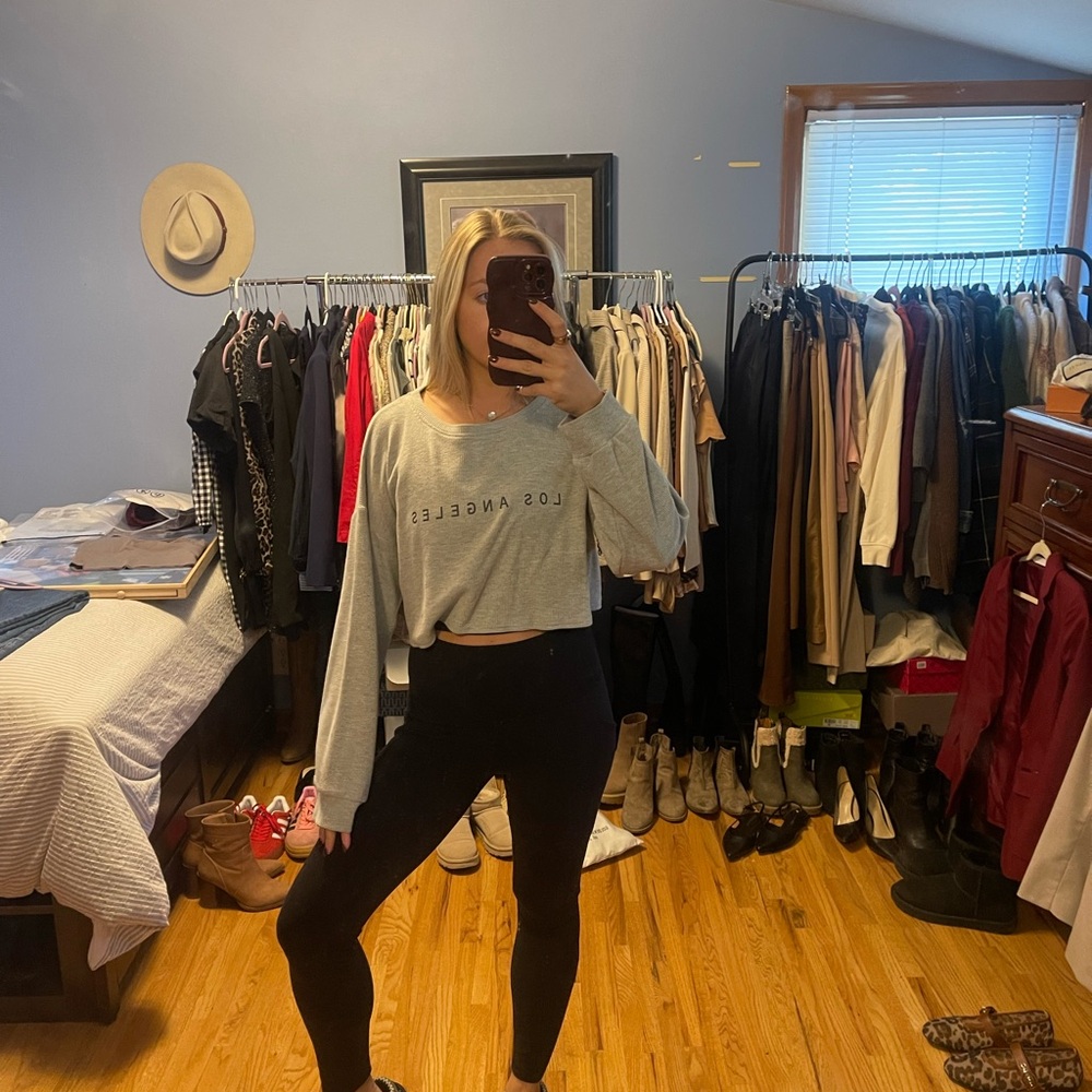 Wild Honey Gray Los Angeles Crop Top